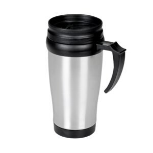 CANECA 400ML C/ TAMPA - Inox