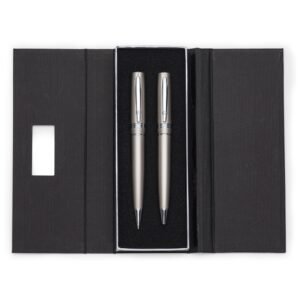 CONJUNTO CANETA E LAPISEIRA METAL - Cobre