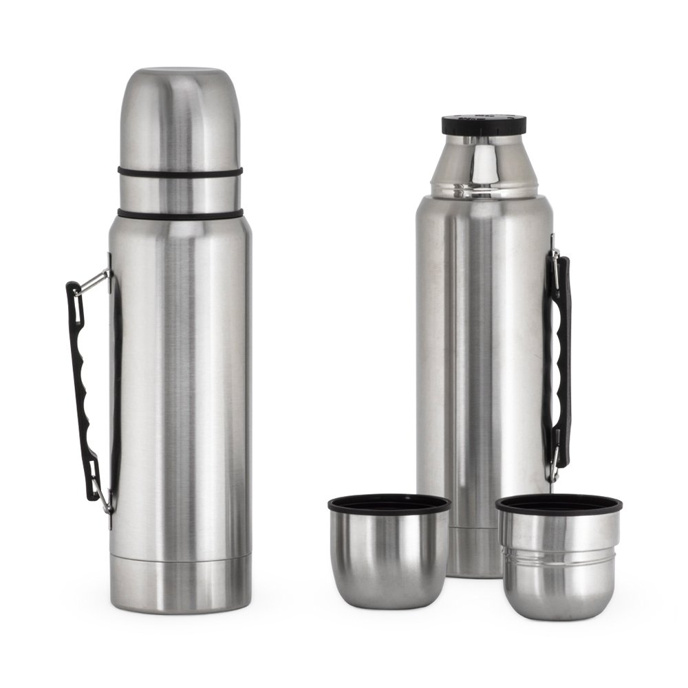 GARRAFA TÉRMICA 1 L C/ 2 CANECAS - Inox