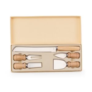 KIT TALHERES P/ QUEIJO C/ 5 PEÇAS - Madeira