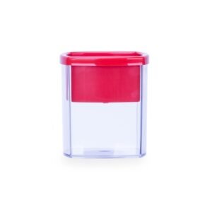 PORTA CANETA E CLIPS C/ DIVISÓRIA - Transparente