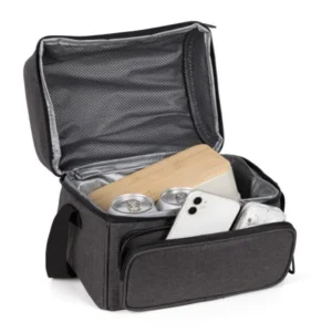 BOLSA TÉRMICA EM RPET -  CINZA ESCURO - 10L