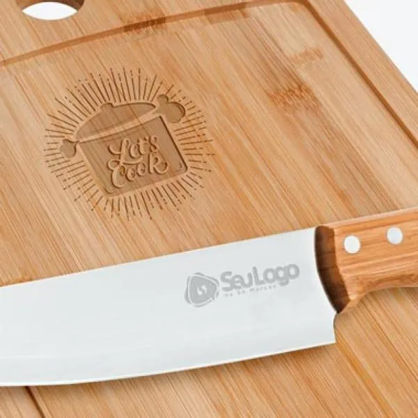 CONJ. PARA COZINHA EM BAMBU / MADEIRA / INOX OREGON - 4 PÇS - Imagem 3