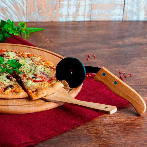 CONJ. PARA PIZZA EM BAMBU 35 CM - 3 PÇS - Imagem 3