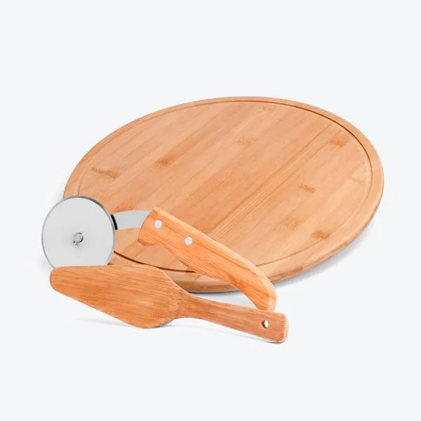 CONJ. PARA PIZZA EM BAMBU 35 CM - 3 PÇS - Imagem 6