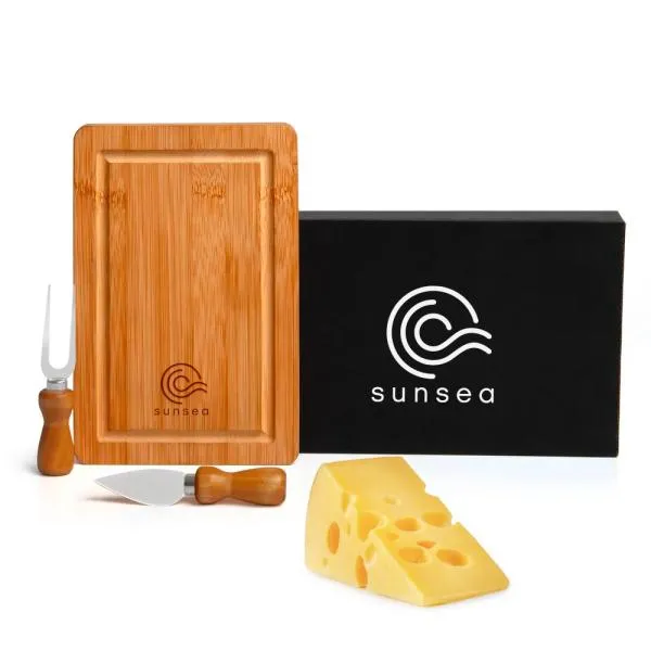 CONJUNTO PARA QUEIJO EM BAMBU/INOX - 3 PÇS - Imagem 4