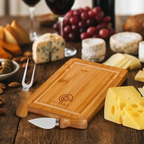 CONJUNTO PARA QUEIJO EM BAMBU/INOX - 3 PÇS - Imagem 5