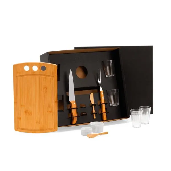 KIT PARA CHURRASCO COM COPOS AMERICANOS - 11 PÇS - Imagem 2