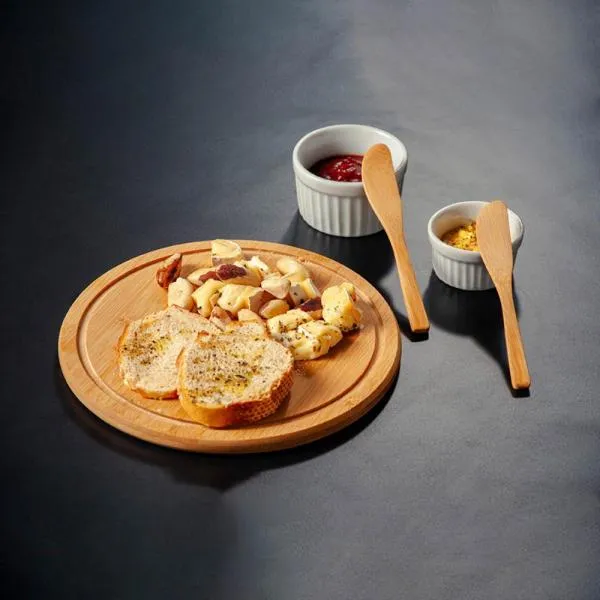 KIT PARA PETISCO COM TÁBUA REDONDA - 5 PÇS - Imagem 4