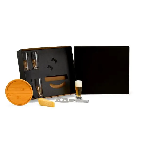 KIT QUEIJO E CERVEJA - 6 PÇS - COM FACA