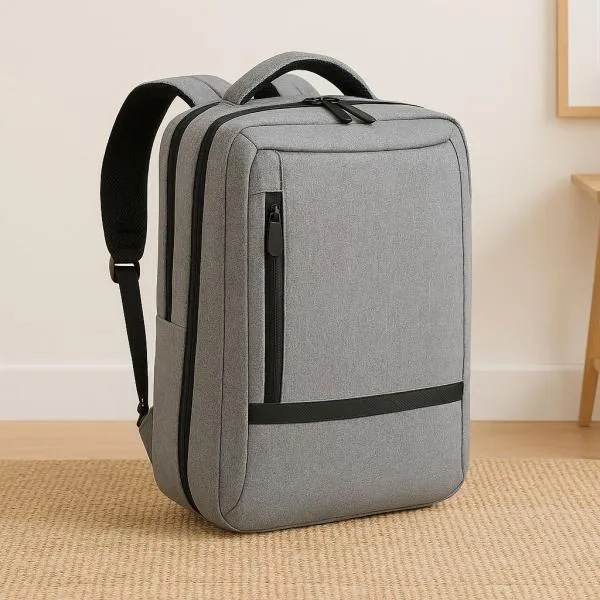 MOCHILA EM POLIÉSTER 300D - MELANGE CINZA - 18L - Imagem 9