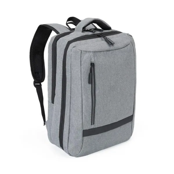 MOCHILA EM POLIÉSTER 300D - MELANGE CINZA - 18L - Imagem 2