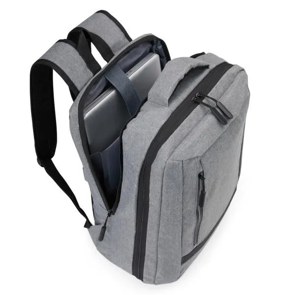 MOCHILA EM POLIÉSTER 300D - MELANGE CINZA - 18L - Imagem 7