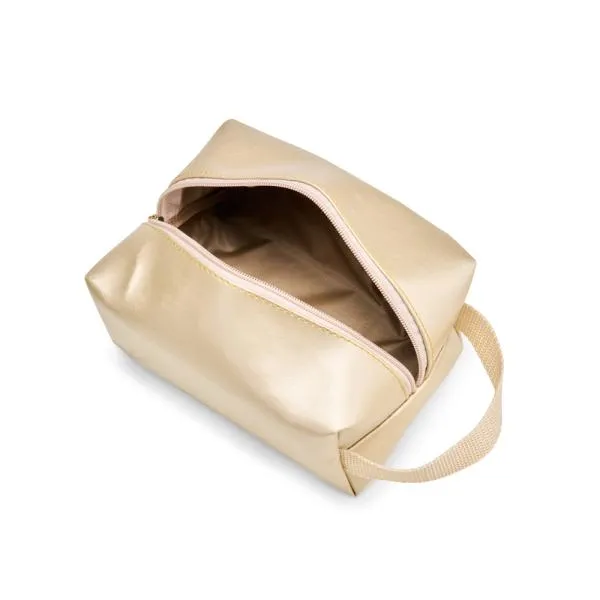 NECESSAIRE C/ ALÇA EM MATERIAL SINTÉTICO - CHAMPANHE - Imagem 4