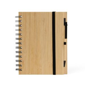 BLOCO DE ANOTAÇÕES BAMBU COM CANETA