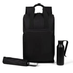 KIT MOCHILA, GARRAFA E GUARDA-CHUVA - 3 PÇS
