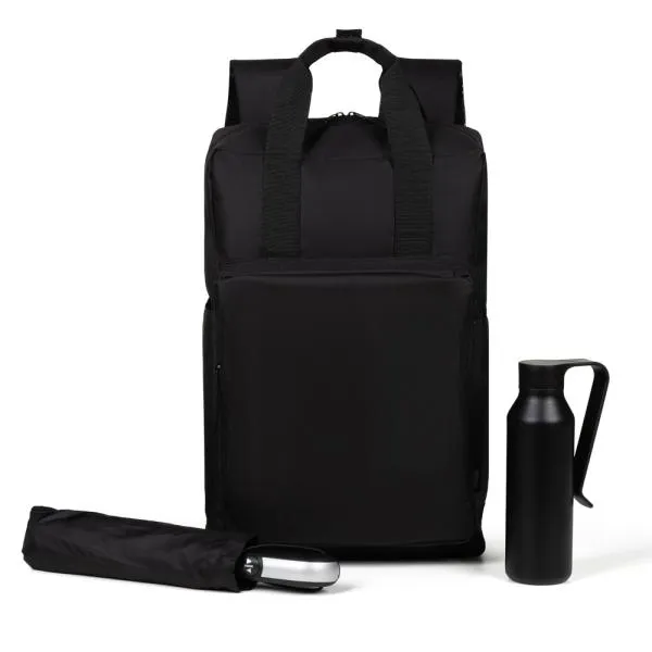 KIT MOCHILA, GARRAFA E GUARDA-CHUVA - 3 PÇS