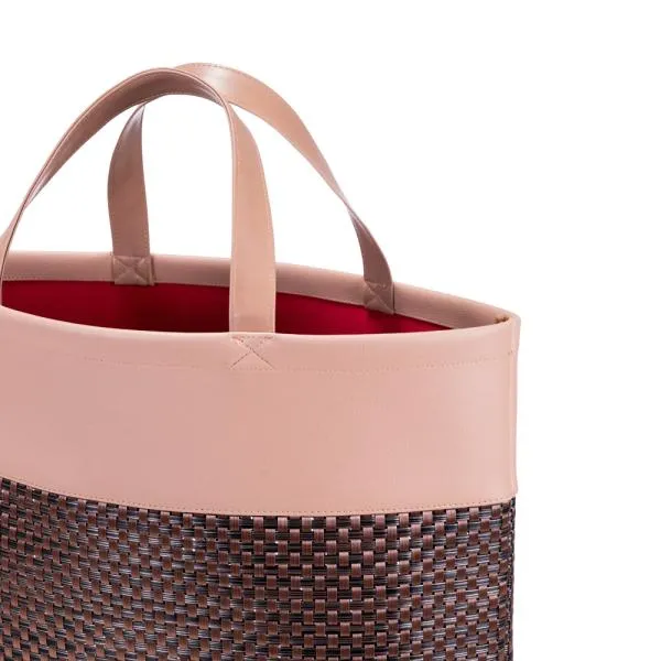SACOLA EM PVC E MATERIAL SINTÉTICO - PREMIUM/XADREZ - 48X33X13 CM - Imagem 3