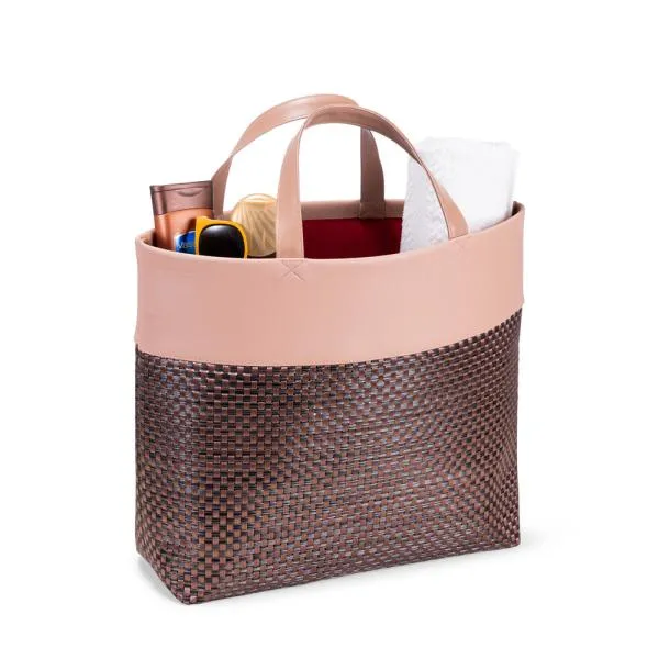 SACOLA EM PVC E MATERIAL SINTÉTICO - PREMIUM/XADREZ - 48X33X13 CM - Imagem 4