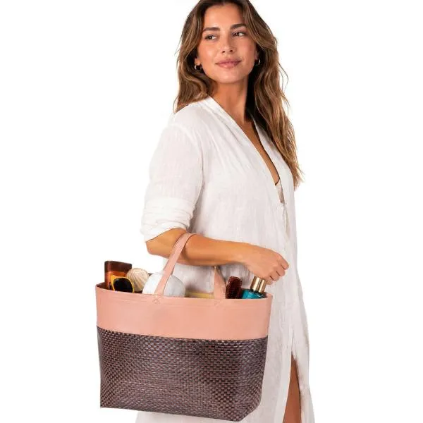 SACOLA EM PVC E MATERIAL SINTÉTICO - PREMIUM/XADREZ - 48X33X13 CM - Imagem 5